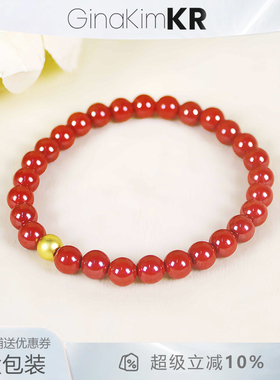 GinaKimKR本命年帝王砂转运6MM手链女原创高颜值轻奢送闺蜜手串