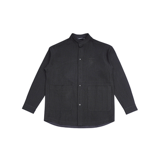 衬衣新中式 RICKYOUNG春秋季 男长袖 复古中国风衬衫 怀旧外套男 新款