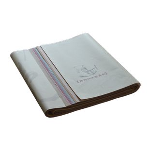 蜡染复古五色瀛海笺做旧海浪纹小楷行草书法创作半生熟对联宣纸