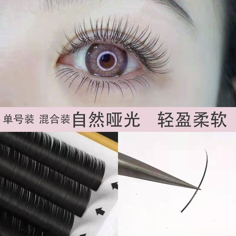 D+芭比翘自嫁接睫毛漫画款单根天鹅绒超柔软婴儿弯水貂毛自然浓密