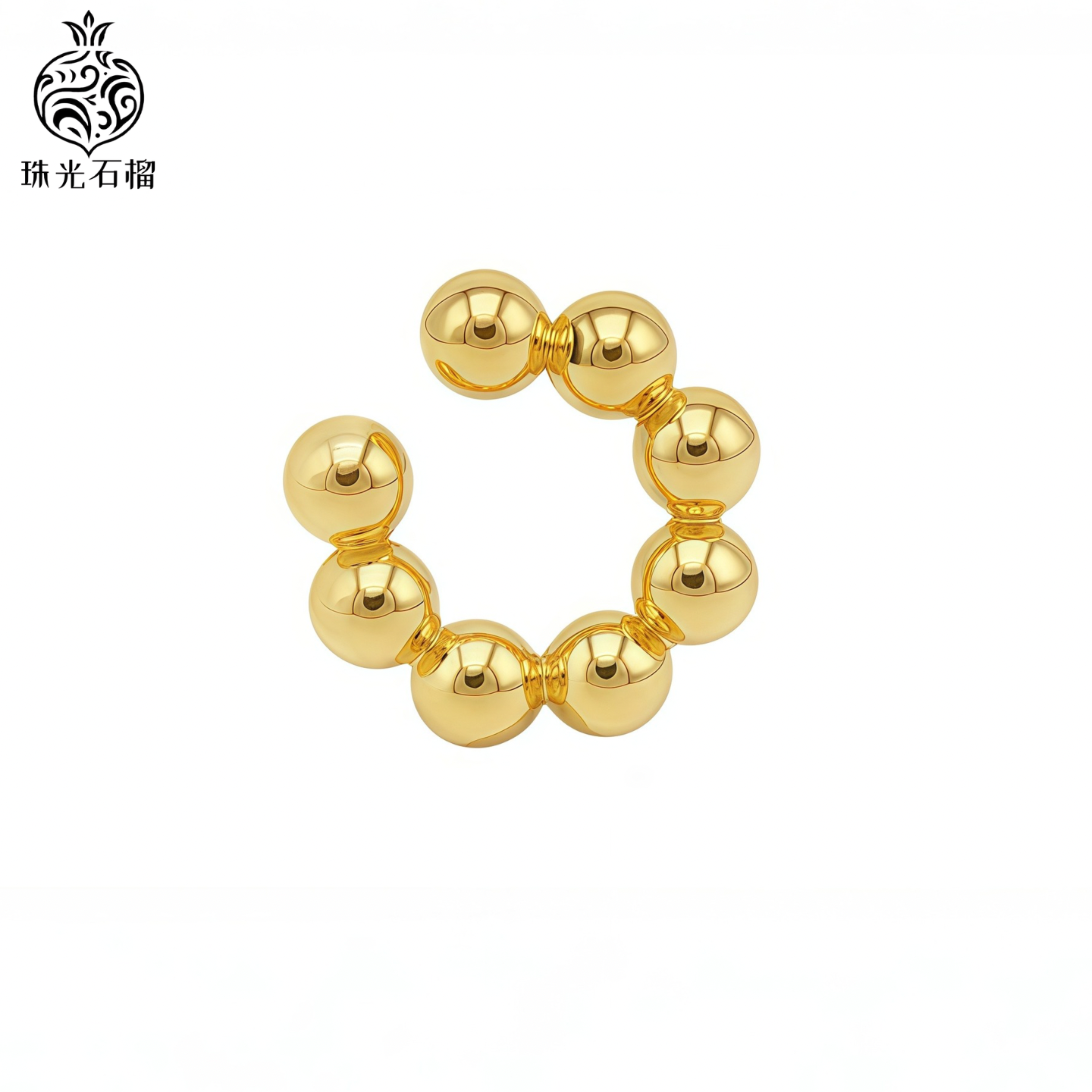 气球金豆豆系列18k金耳骨夹耳饰