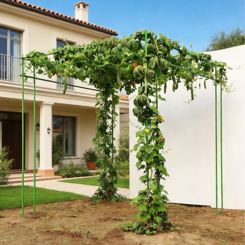 葡萄架子户外室外园艺爬藤架包塑钢管爬藤支架百香果葡萄攀爬架子