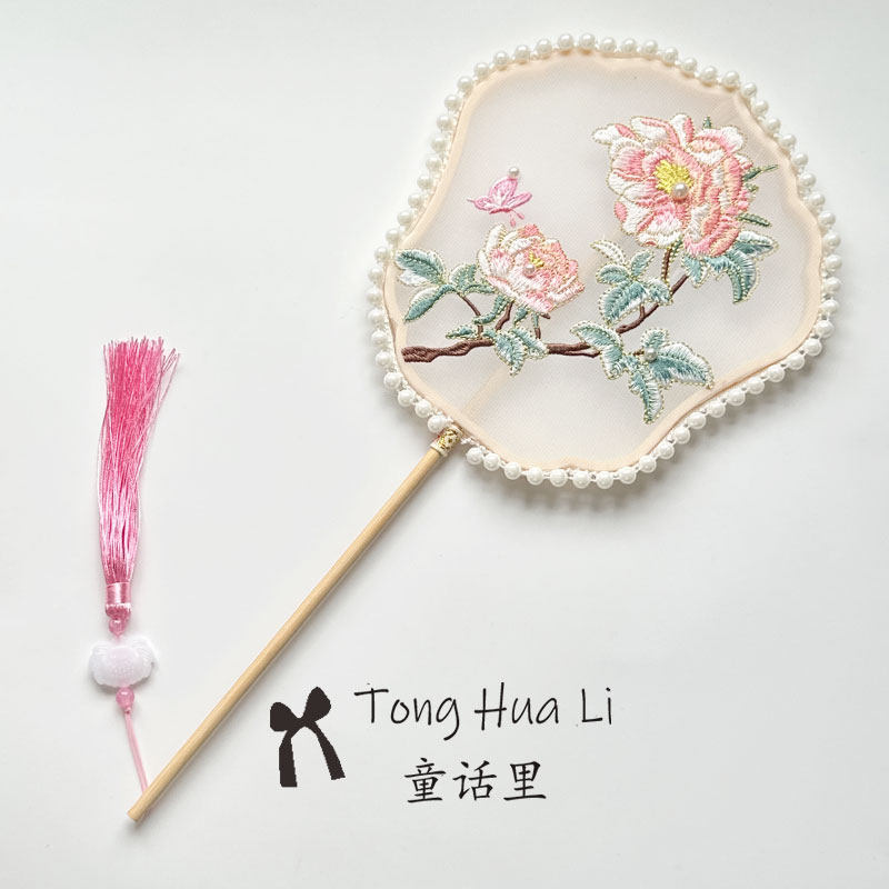中国风牡丹旗袍汉服舞蹈专用扇