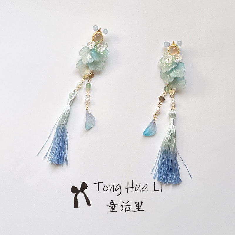 原创【流苏小鱼】古风簪花发饰女童宝宝绢花发簪古装汉服搭配头饰,童装/婴儿装/亲子装,发饰,淘宝优惠券,粉丝福利购,淘宝优惠卷