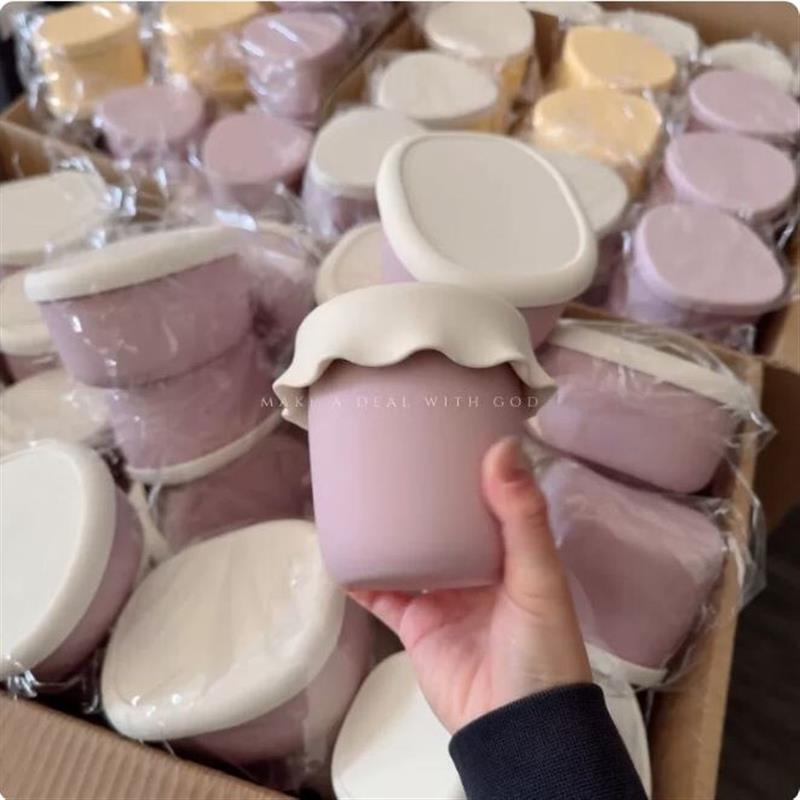 可爱紫色保鲜盒饭盒水果便当盒微波炉加热食品级硅胶密封盒20厂家