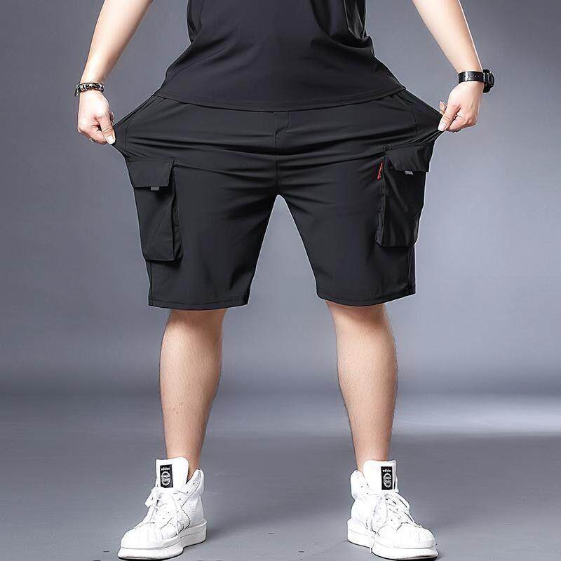 胖子短裤男夏季2024新款大码男装宽松工装裤加肥加大冰丝薄款厂家