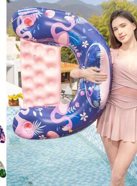 泳圈成人可坐浮板游泳专用成人水上浮排漂浮床女水上乐园玩水厂家