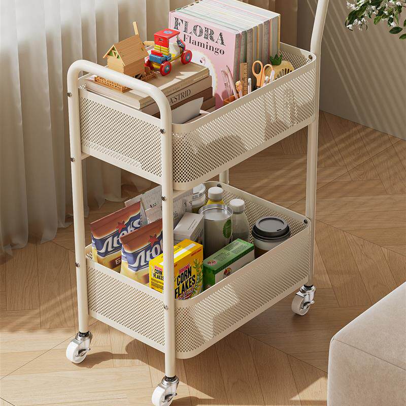 德国小推车置物架落地多层卧室书本书包书架移动婴儿玩具零食厂家