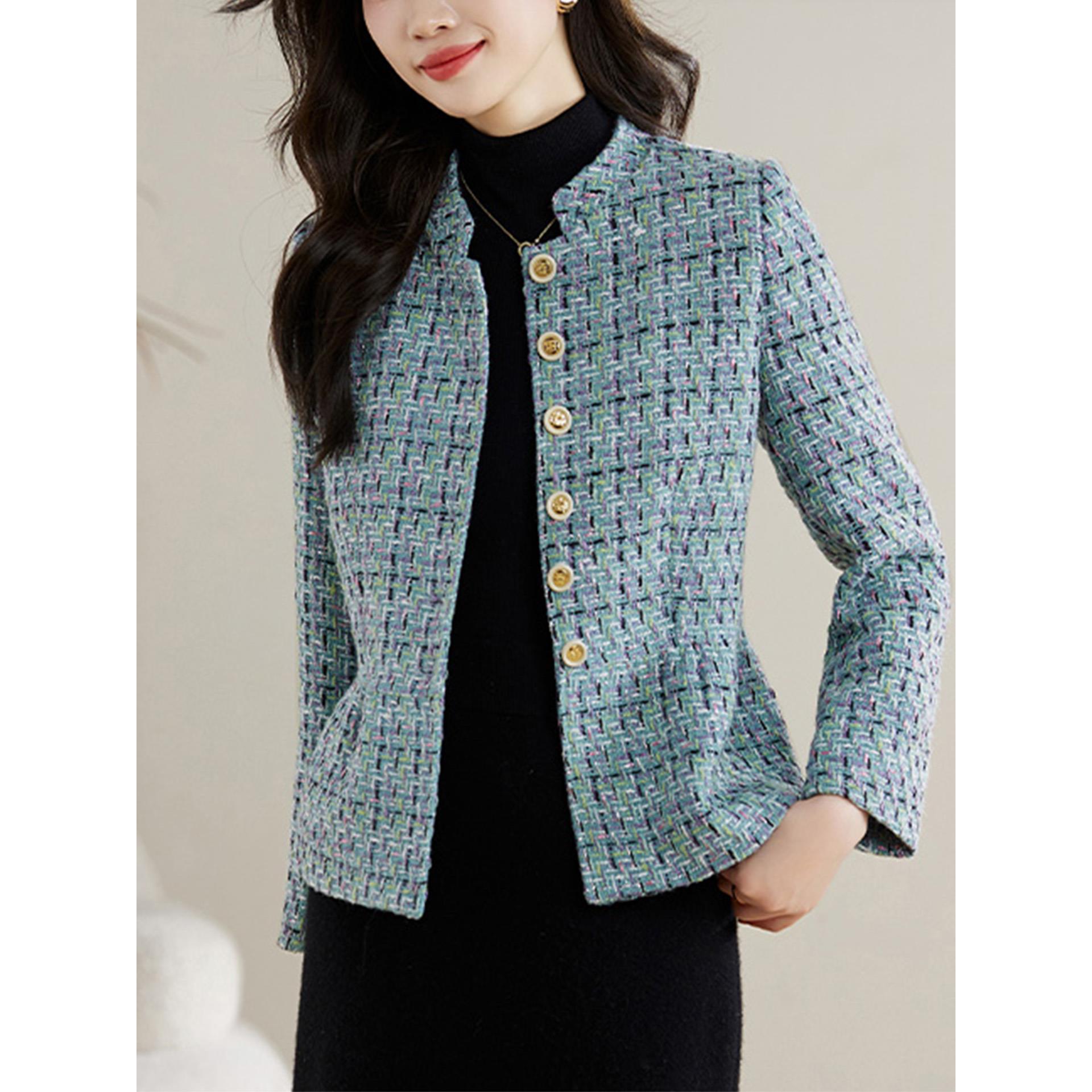 ROUMIKL高级感小香风粗花呢外套女秋冬2025新款气质上衣巨好看的