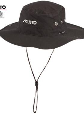 MUSTO正品速干防晒圆边帽户外可折叠休闲渔夫帽