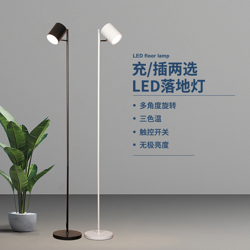 金属主材质落地灯可调光调色温