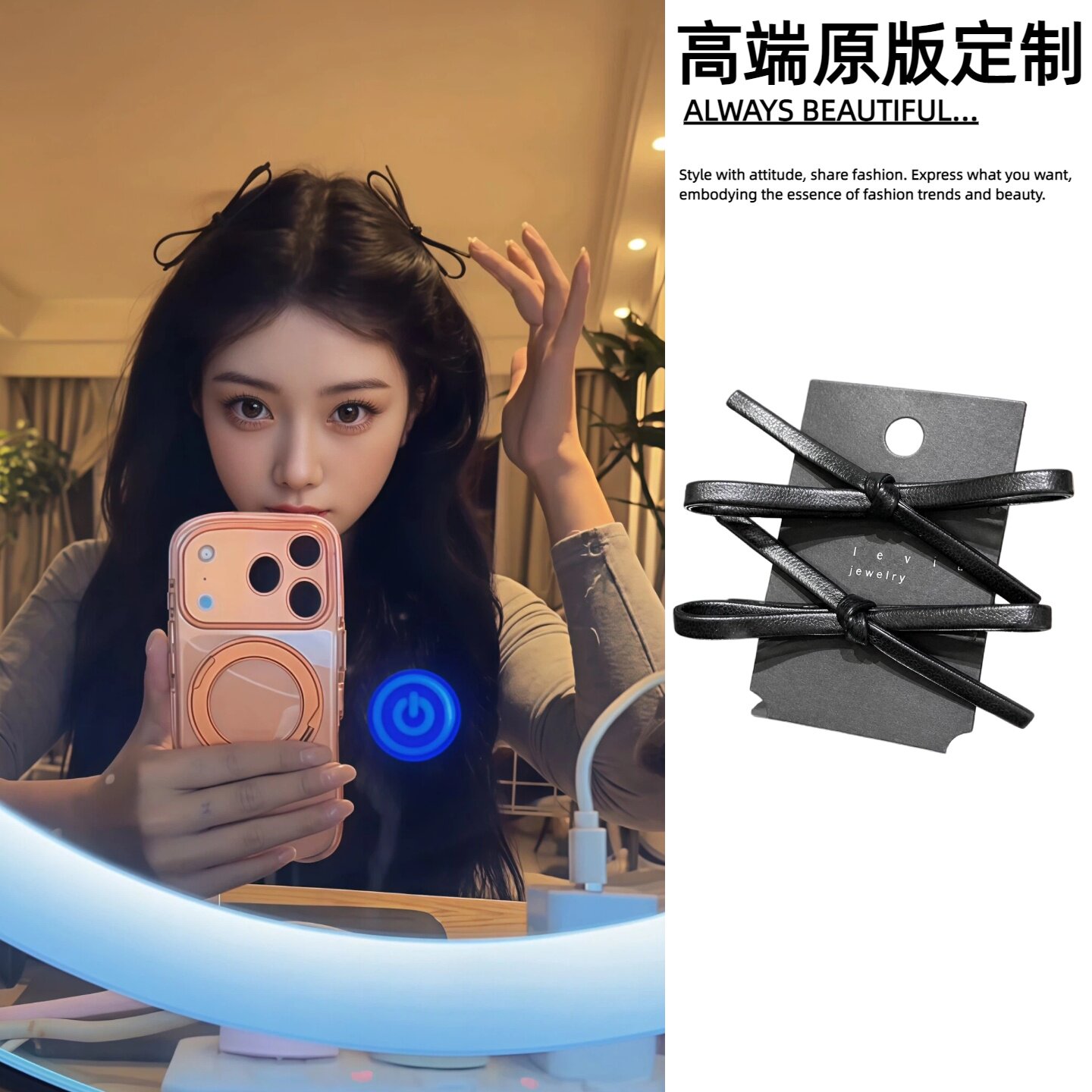 蝴蝶结发夹女碎发夹刘海夹发卡