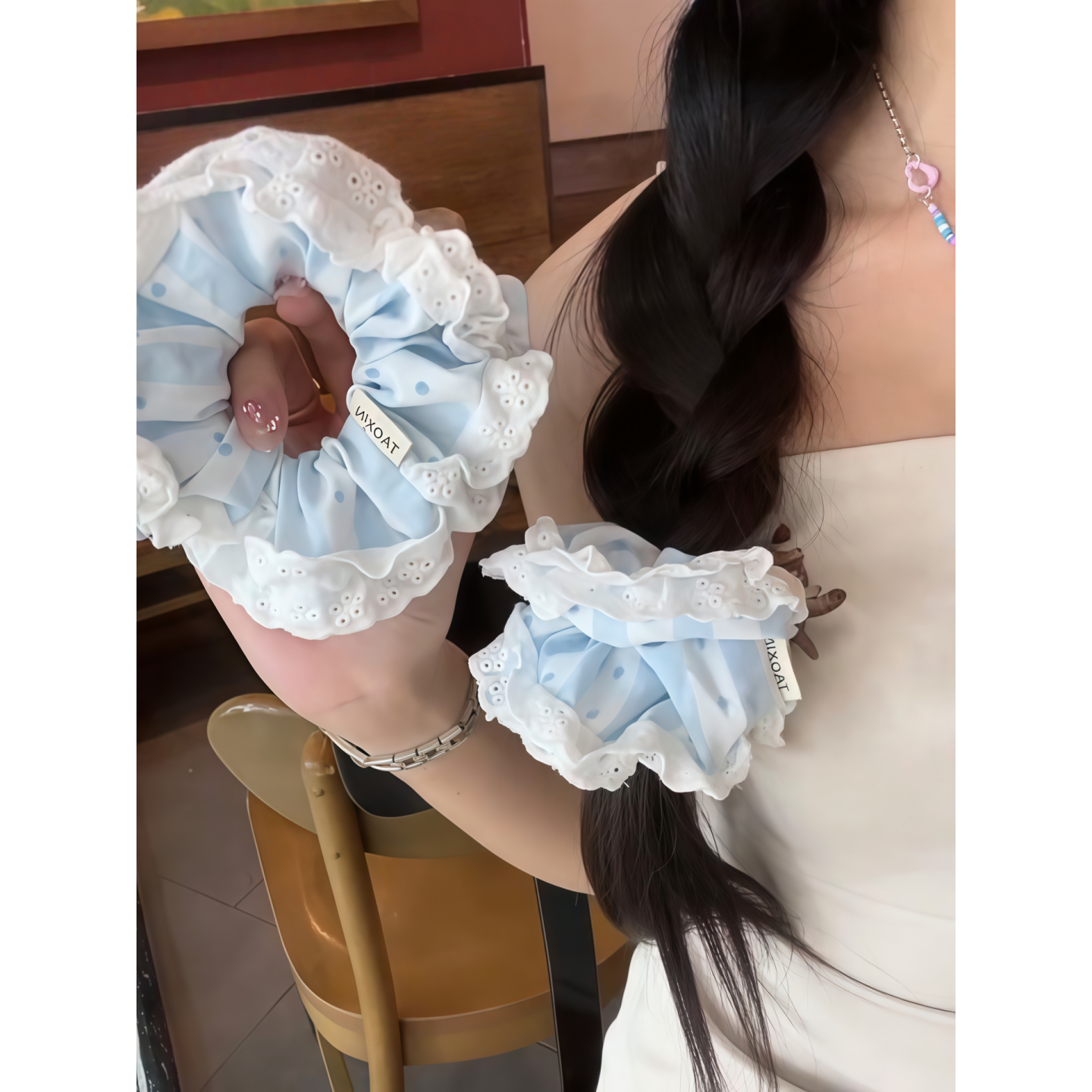 大肠发圈女扎马尾头绳头花皮筋