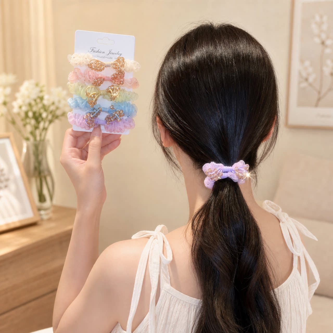 蝴蝶结小肠发圈女丸子头发绳皮筋