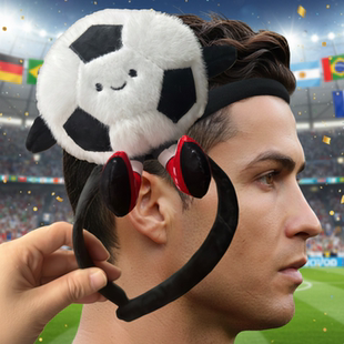 世界波～创意足球发箍可爱萌趣卡通头饰运动会拍照发卡搞怪头箍女