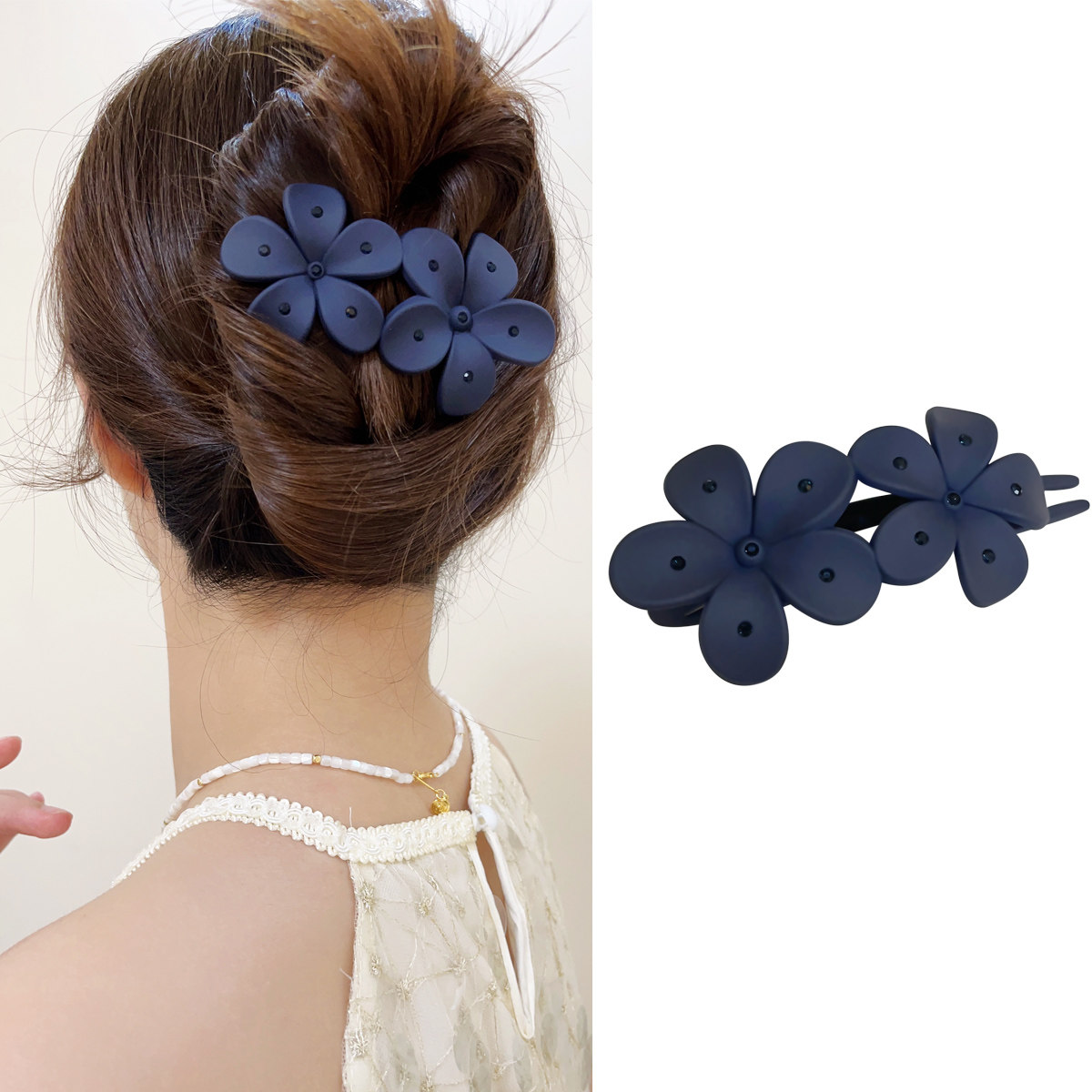 气质花朵抓夹女夏季2023新款发夹