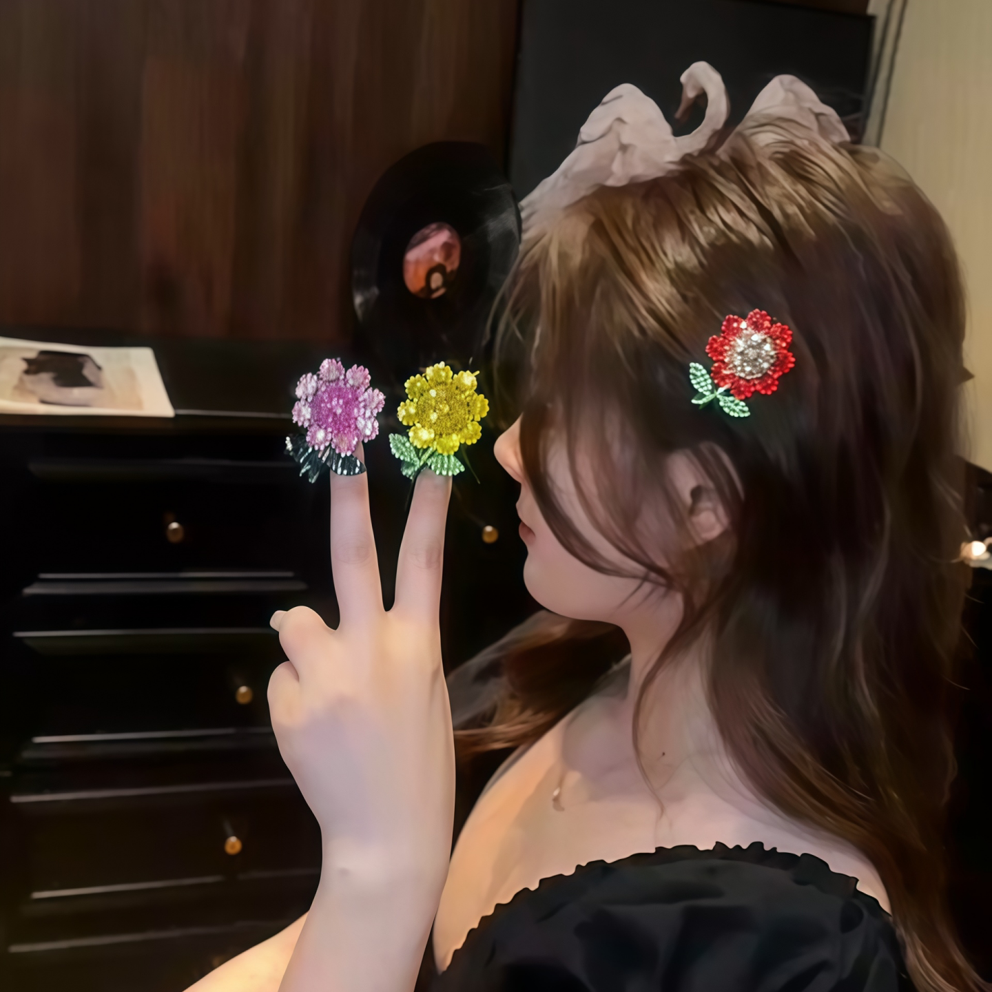发夹女侧边刘海碎发夹鸭嘴夹头饰