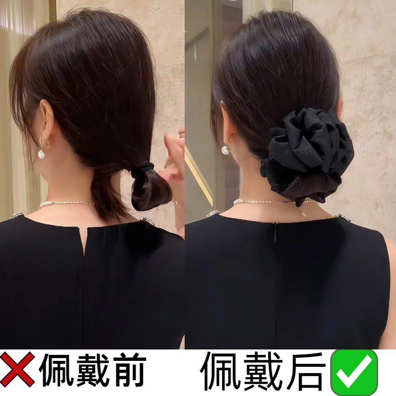 褶皱香蕉夹女抓夹显发量盘发发夹