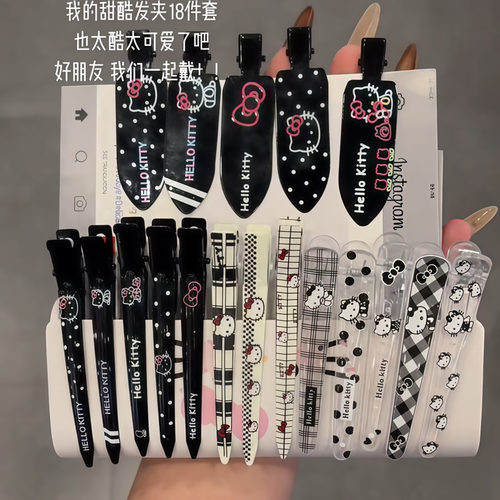 发夹女可爱猫咪一字夹化妆无痕夹