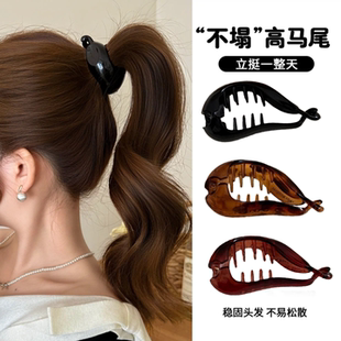高马尾发夹后脑勺香蕉夹竖夹扭扭夹半扎发抓夹女2025新一字夹头饰