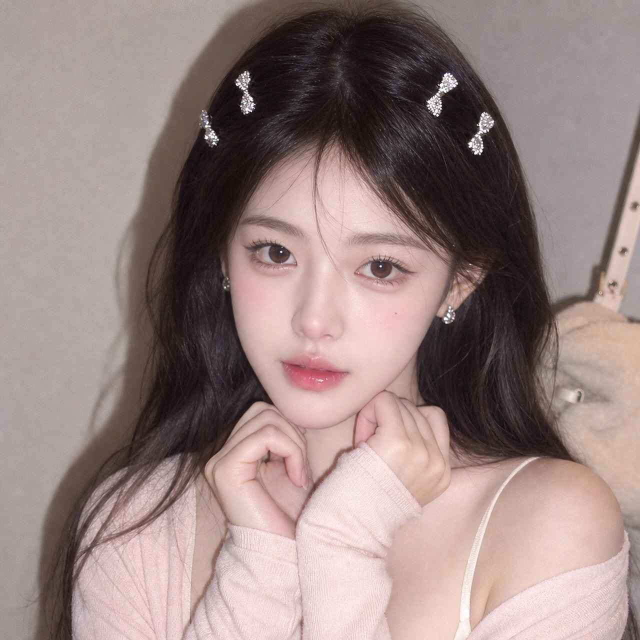 蝴蝶结发夹女侧边刘海碎发夹