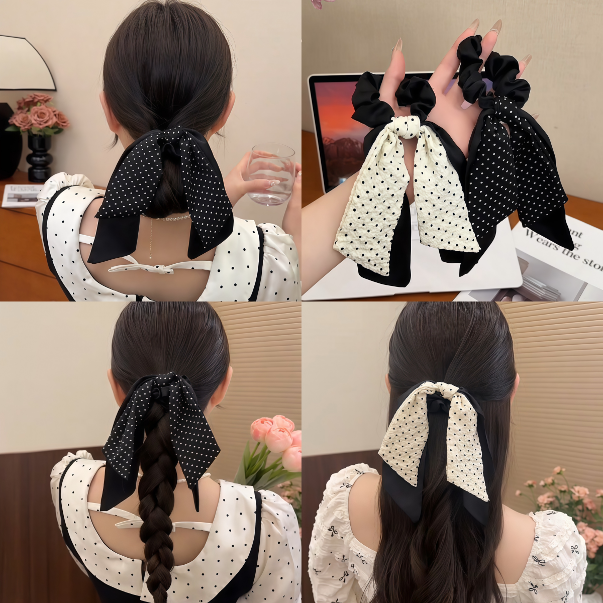 波点发带飘带大肠发圈女头绳