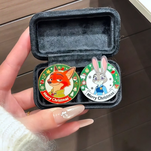 疯狂动物城2金属胸针尼克朱迪徽章动漫周边徽章毛衣配饰别针装饰