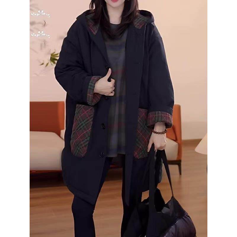 JOYIASS加肥加大时尚休闲中长款服外套女秋冬新款大码宽松显瘦加