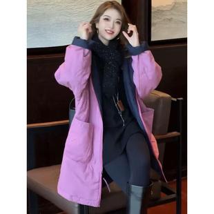 JOYIASS大牌高端女款服外套冬季中长款宽松不臃肿加厚保暖衣袄子