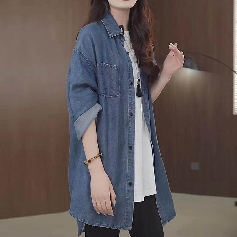 JOYIASS大码女装韩系原宿风薄款牛仔外套女秋季宽松休闲百搭长袖