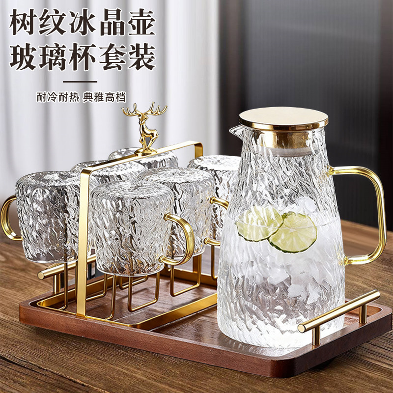 家用大容量玻璃壶喝水泡茶杯子套装高颜值客厅花茶壶热水壶果汁壶,餐饮具,水具套装,淘宝优惠券,粉丝福利购,淘宝优惠卷