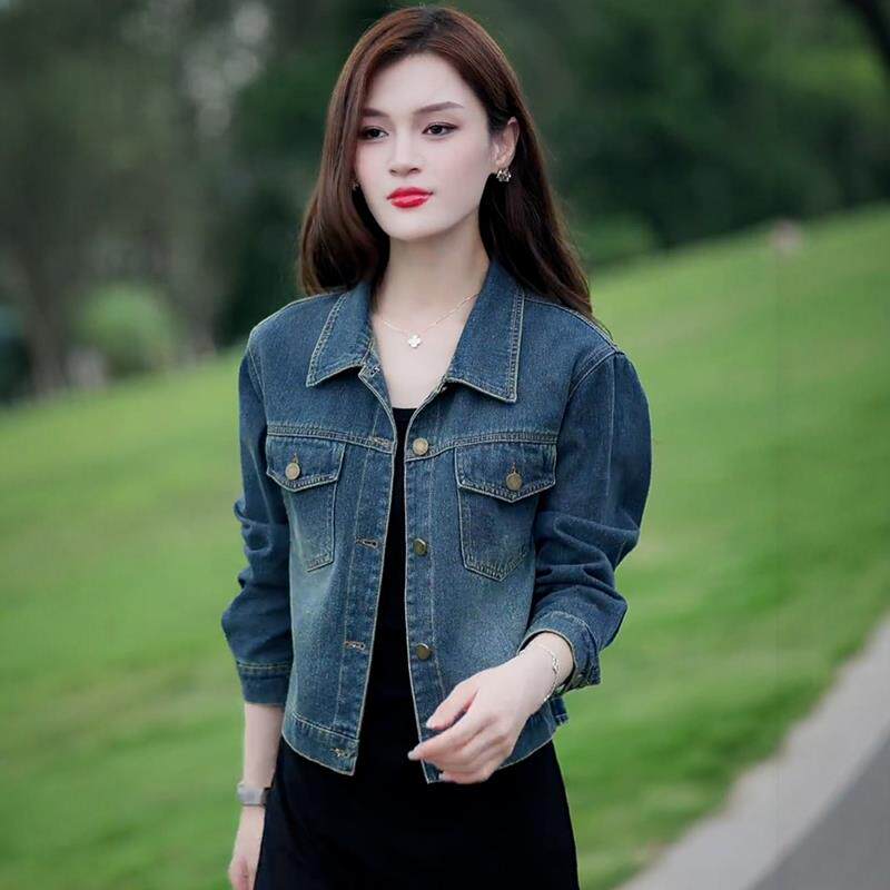 JOYIASS2025春秋新款小个子复古牛仔短外套女装洋气减龄时髦韩系