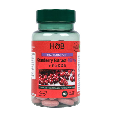 Holland&Barrett荷柏瑞HB原三倍蔓越莓精华片 高含量400mg 90粒