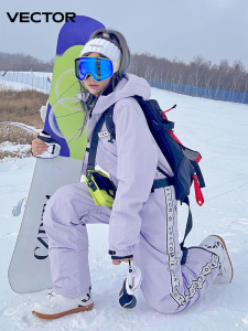 VECTOR连体滑雪服女防水防风保暖单板双板加厚户外男滑雪衣套装