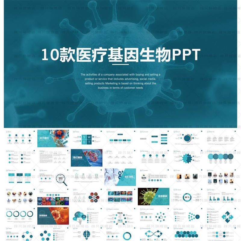 医疗生物ppt细胞生物基因dna医疗医学医院科技制药病毒细菌ppt