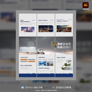 房地产商业价值点三宫格长图海报设计模板素材AI源文件商用可编辑