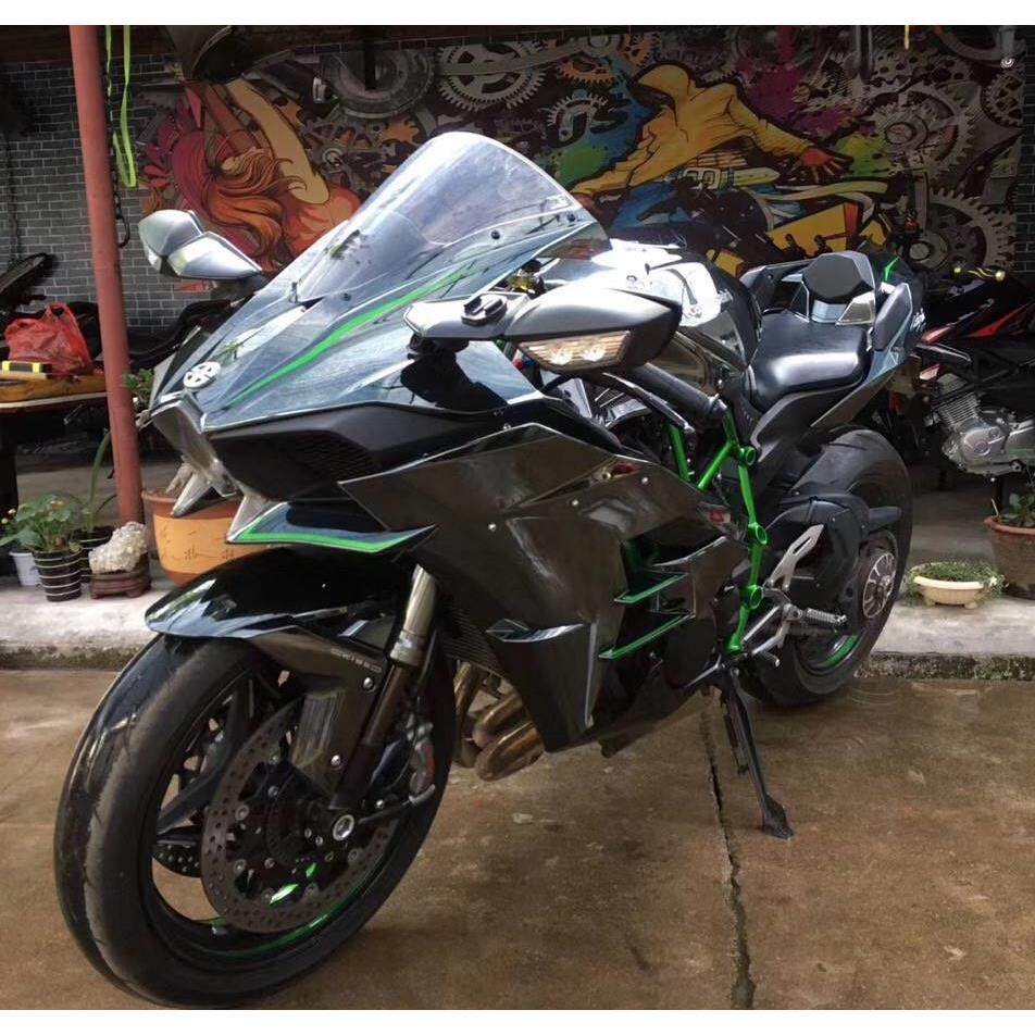 进口川崎H2摩托车国四400CC重机车v6跑车地平线赛车趴赛双杠