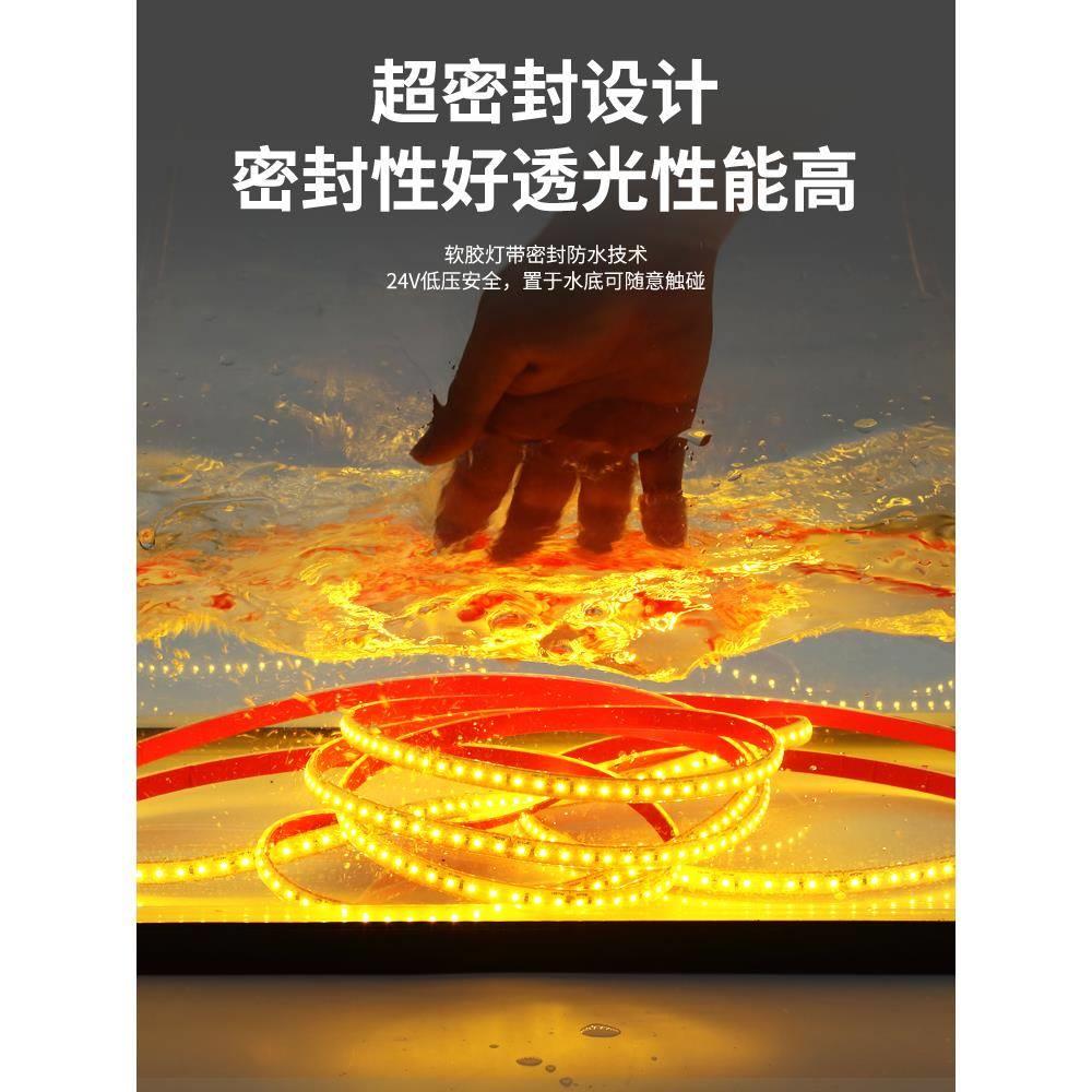 led灯带户外防水12v24v灌胶自粘户外庭院台阶水池工程亮化泡水灯