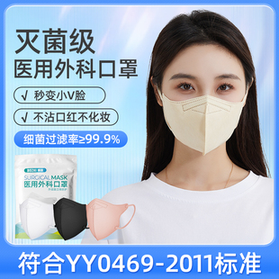 3d立体医用外科口罩女高颜值灭菌立体一次性医疗夏季 官方正品 薄款