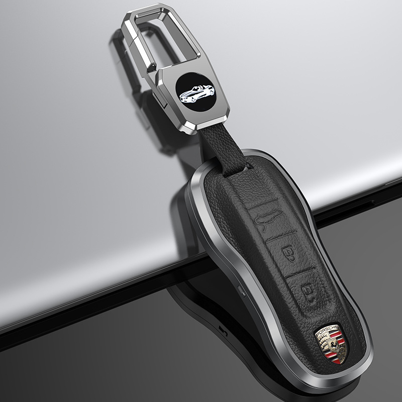 福气林铝合金皮质键保时捷钥匙套