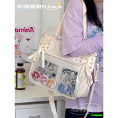 叽哩呱啦二次元 漫展痛包斜挎包日系蝴蝶结丝带甜系少女单肩托特包
