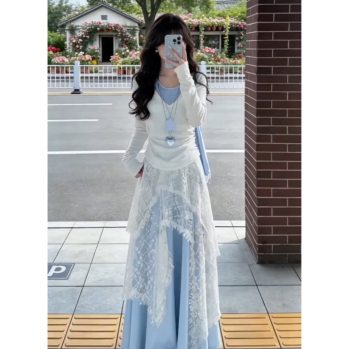 初夏季巨好看独特漂亮洋装子女初夏2026新款小个子穿搭套装长裙