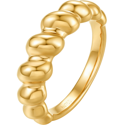 FENS珠宝18K金扭花戒指女