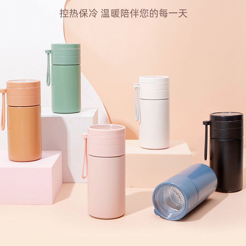 小巧网红迷你茶水分离保温杯 女士便携儿童304不锈钢学生喝水杯子