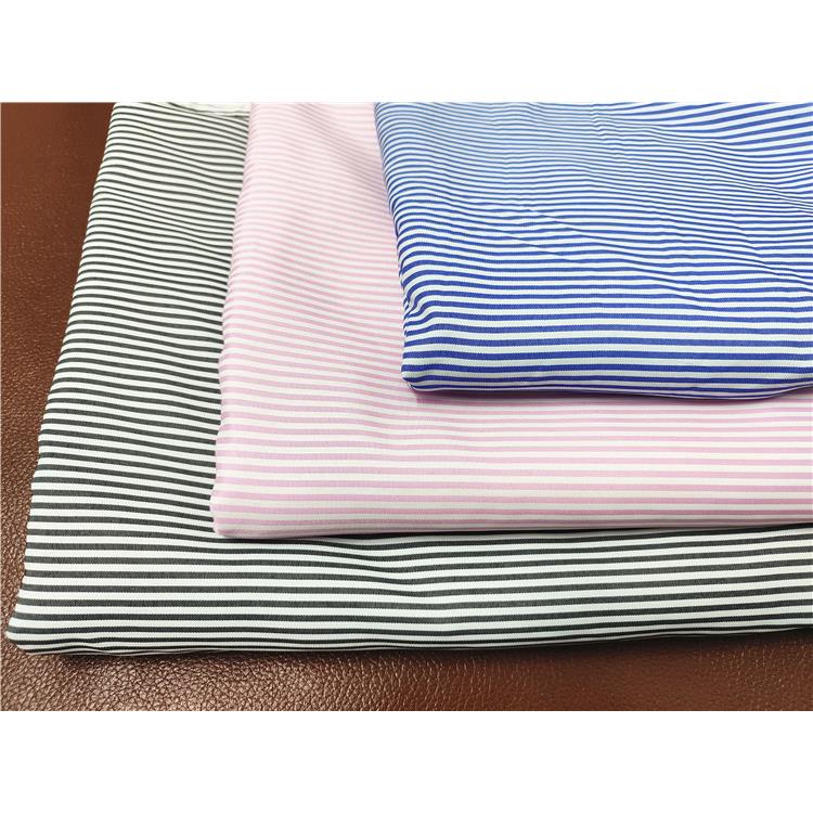 涤纶色织条纹布薄款牛津条窗帘布包包里布口袋布桌布2MM条纹面料