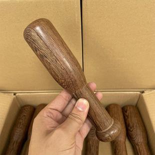 鸡翅木捣蒜器捣蒜锤实木捣药棒家用捣蒜泥神器木制压蒜锤研磨棒