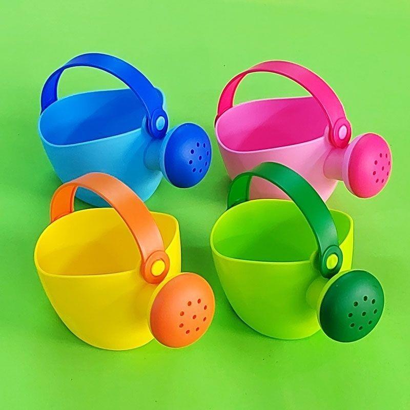 婴儿洗澡洗头玩具洒水壶儿童戏水软胶水瓢水勺小黄鸭水车旋转风车