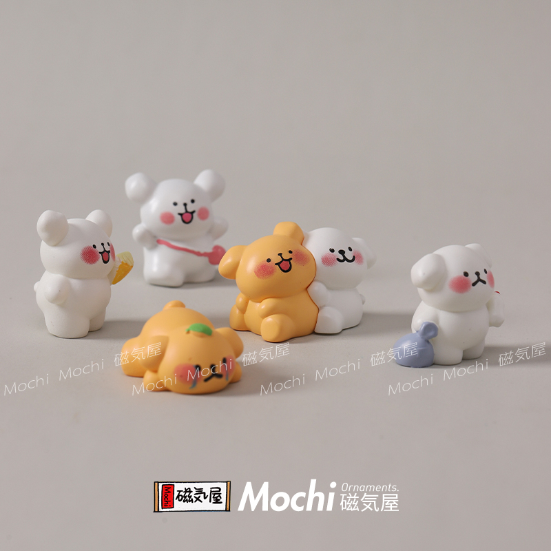 新款贴贴线条小狗桌面摆件