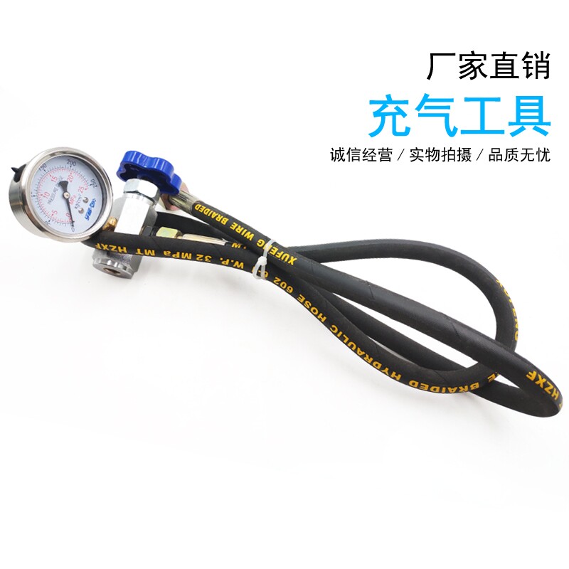 液压蓄能器充气工具氮气充气阀 CQJ-251640MPA开关阀剪板机充气阀