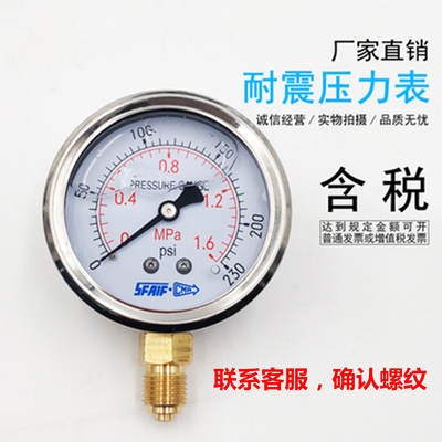 yn-6010/1625/40mpa耐震压力表